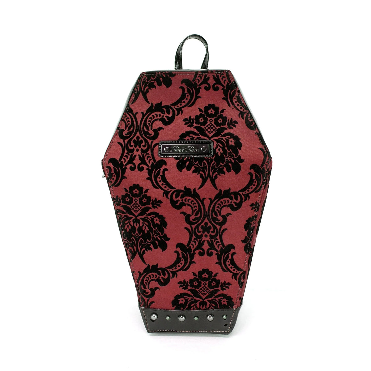 Damask Coffin Backpack w/ Satin Lining