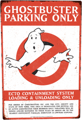 Ghostbusters: Parking Only Metal Sign