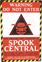 Ghostbusters: Spook Central Metal Sign