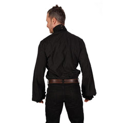 Renaissance Gold Trimmed Black Pirate Shirt