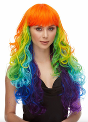 Rainbow Chroma Layered Wavy Wig