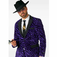 Purple Pimp Faux Fur 3pc Suit Adult Costume