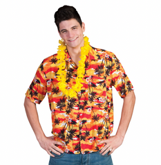 Orange Palm Tree Hawaiian Unisex Shirt