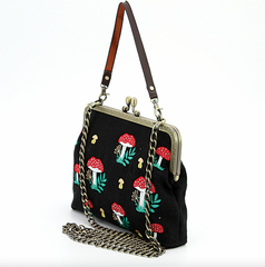 Mushrooms Kisslock Framed Bag