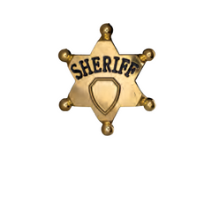 Gold Sheriff Star Metal Badge