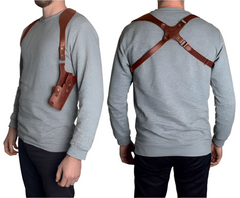 Genuine Leather Brown Shoulder Holster