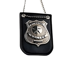 Silver Special Police Badge Necklace