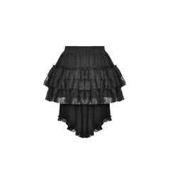 Black Detachable Train Fishtail Lace Miniskirt