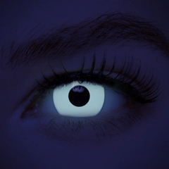 Pinky Paradise White UV Reactive Eye Contacts