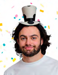 Crazy Clown Mini Top Hat Headband