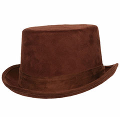 Faux Suede Adult Top Hat