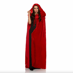 Deluxe Hooded Red Velvet Cape