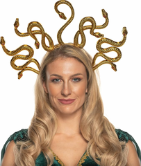 Medusa Snake Golden Rhinestone Headpiece