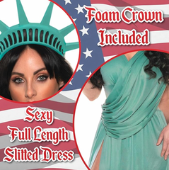Statue of Liberty Adult Women's Costume AbracadabraNYC Statue of Liberty Adult Women's Costume AbracadabraNYC