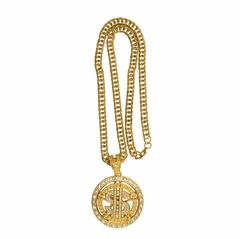 Gold Spinning Dollar Sign Necklace