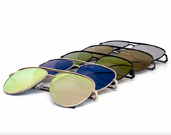Oversized Mirror Aviator Sunglasses