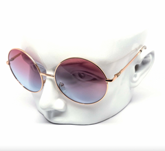 Oversized Circle Duo-Tone Gold Sunglasses