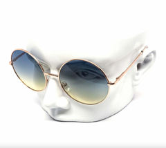 Oversized Circle Duo-Tone Gold Sunglasses