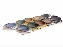 Luxury Rounded Square Aviator Gradient Sunglasses