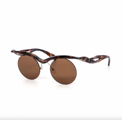 Oval Festival Semi-Rimless Sunglasses