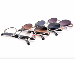 Eurovision Oval Metal Sunglasses