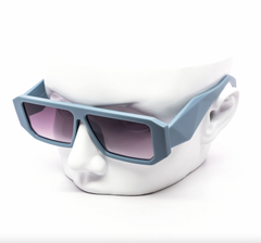 Minimalist Flatline Chunky Prism Abstract Sunglasses