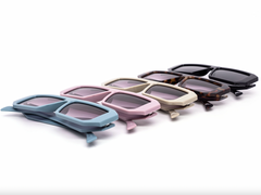 Minimalist Flatline Chunky Prism Abstract Sunglasses