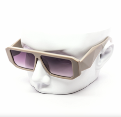 Minimalist Flatline Chunky Prism Abstract Sunglasses