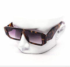 Minimalist Flatline Chunky Prism Abstract Sunglasses