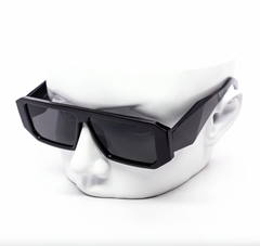 Minimalist Flatline Chunky Prism Abstract Sunglasses