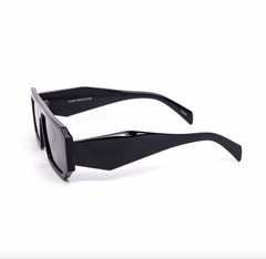 Minimalist Flatline Chunky Prism Abstract Sunglasses