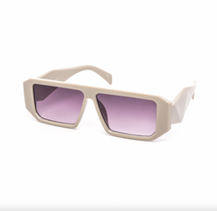 Minimalist Flatline Chunky Prism Abstract Sunglasses