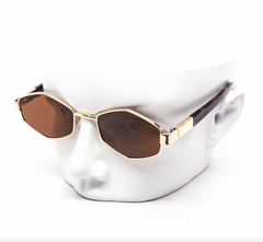 Hexa Diamond Metal Minimalist Sunglasses