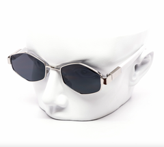 Hexa Diamond Metal Minimalist Sunglasses