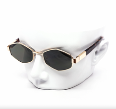 Hexa Diamond Metal Minimalist Sunglasses