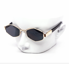 Hexa Diamond Metal Minimalist Sunglasses