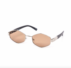 Hexa Diamond Metal Minimalist Sunglasses
