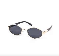 Hexa Diamond Metal Minimalist Sunglasses