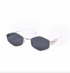 Hexa Diamond Metal Minimalist Sunglasses