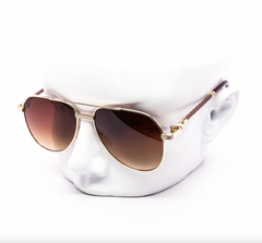 Oversized Rope Chain Aviator Gradient Sunglasses