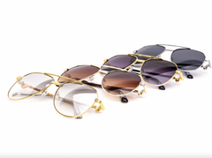 Oversized Rope Chain Aviator Gradient Sunglasses