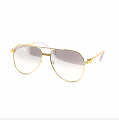 Oversized Rope Chain Aviator Gradient Sunglasses