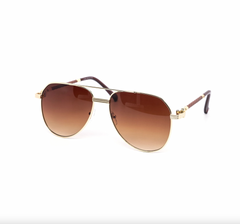 Oversized Rope Chain Aviator Gradient Sunglasses