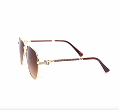 Oversized Rope Chain Aviator Gradient Sunglasses
