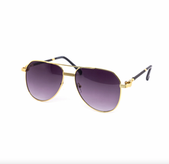 Oversized Rope Chain Aviator Gradient Sunglasses