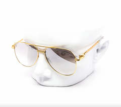 Oversized Rope Chain Aviator Gradient Sunglasses