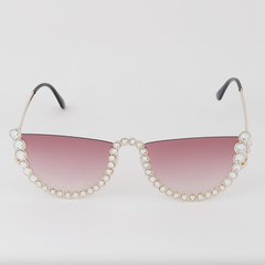 Mallory Bejeweled Undereye Sunglasses