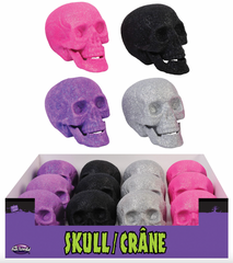 4" Neon Glitter Skulls