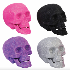4" Neon Glitter Skulls