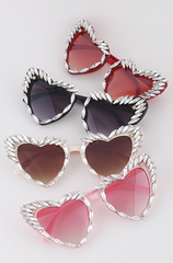 Heart-Shaped Crystal Sunglasses